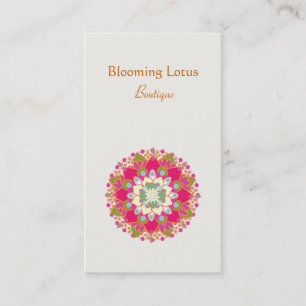 Carte de visite à fleurs colorées de Lotus