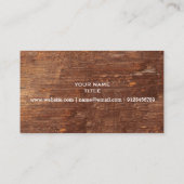 carte de visite à fleurs de bois rustique (Dos)