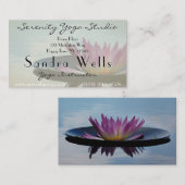 Carte de visite à fleurs de Lotus (Devant / Derrière)