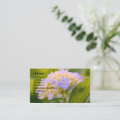 Carte de visite à fleurs doux Hydrangea (Debout devant)