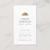 Carte de visite à fleurs Gold Lotus (Dos)