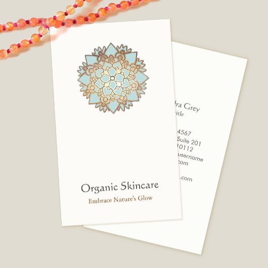 Carte de visite à fleurs Lotus Soins de Peau Bio
