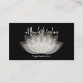 Carte de visite à fleurs Mandala Lotus (Devant)