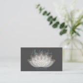 Carte de visite à fleurs Mandala Lotus (Debout devant)