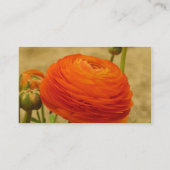 Carte de visite à fleurs orange (Dos)