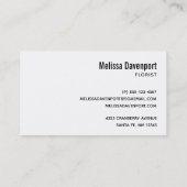 Carte de visite à fleurs rose macro (Dos)