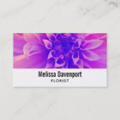 Carte de visite à fleurs rose macro (Devant)