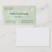 carte de visite à focus doux feuille vert (Devant / Derrière)