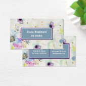 Carte de visite à fond floral moderne (Bureau)