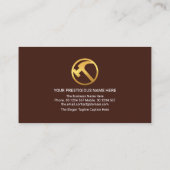 Carte De Visite A-Frame Gold Toit Bois Constructeur manutentionneu (Dos)