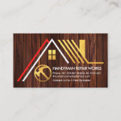 Carte De Visite A-Frame Gold Toit Bois Constructeur manutentionneu (Devant)
