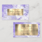 Carte de visite à huile d'or de marbre violet (Devant / Derrière)