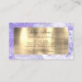Carte de visite à huile d'or de marbre violet (Dos)