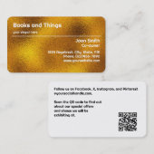 Carte de visite à huile métallique texturé (Devant / Derrière)