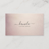 Carte de visite à huile rose rose rose chic (Devant)