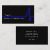 Carte de visite à impulsions bleues (Devant / Derrière)