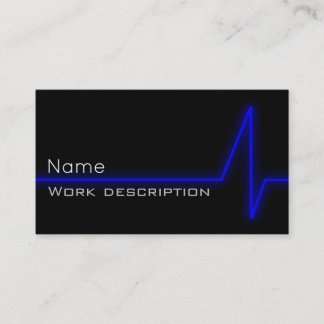 Carte de visite à impulsions bleues