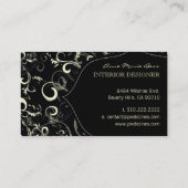 carte de visite à la crème noire (Dos)