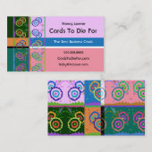 Carte De Visite À la frontière - lilas et rose (Devant / Derrière)