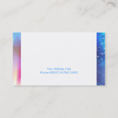 Carte de visite à la lumière abstraite stupéfiante (Dos)