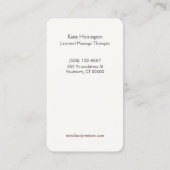 Carte de visite à la main de Lotus (Dos)