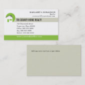 Carte de visite à la maison d'agent immobilier (Devant / Derrière)