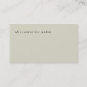 Carte de visite à la maison d'agent immobilier (Dos)