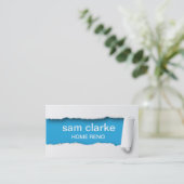 Carte de visite à la maison de rénovation (Debout devant)