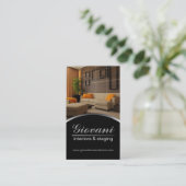 Carte de visite à la maison d'échafaudage (Debout devant)