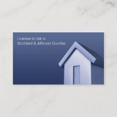 Carte de visite à la maison personnel d'objet (Dos)