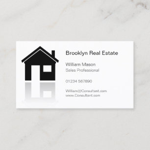 Carte de visite à la maison simple d'agent