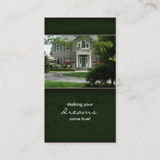 Carte de visite à la maison vert de Chambre