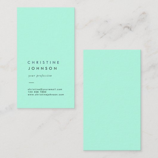 carte de visite à la menthe (Devant / Derrière)