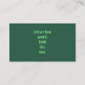 Carte de visite à la menthe (Dos)