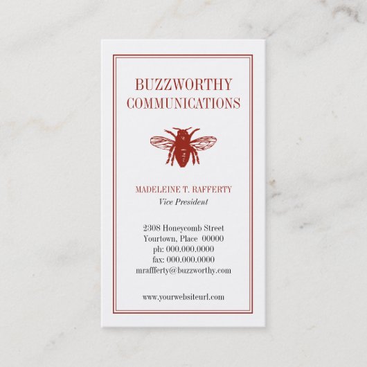 Carte de visite à la mode (Devant)