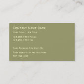 Carte de visite à la mode (Dos)