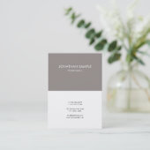 Carte De Visite À la mode blanc de brun simple élégant de (Debout devant)