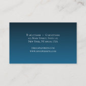 Carte De Visite À la mode bleu profond professionnel de (Dos)
