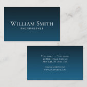 Carte De Visite À la mode bleu profond professionnel de (Devant / Derrière)