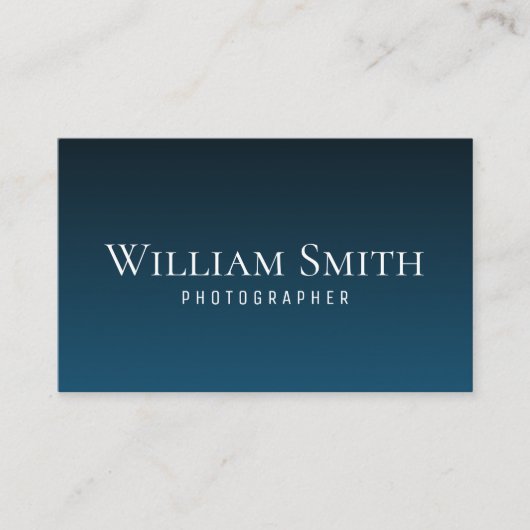 Carte De Visite À la mode bleu profond professionnel de (Devant)