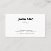 Carte De Visite À la mode chic simple des textes de conception (Dos)