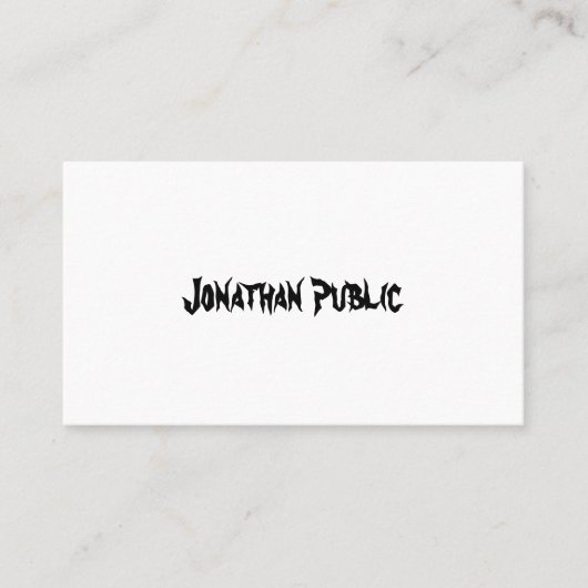 Carte De Visite À la mode chic simple des textes de conception (Devant)