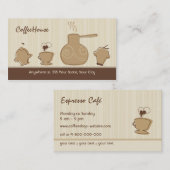 Carte de visite à la mode de café (Devant / Derrière)