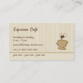 Carte de visite à la mode de café (Dos)