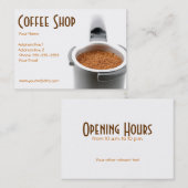 Carte de visite à la mode de café-restaurant (Devant / Derrière)