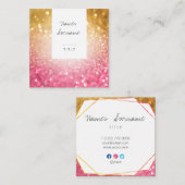 Carte de visite à la mode de carré de Social de (Devant / Derrière)