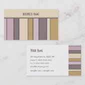 Carte de visite à la mode de conception de rayures (Devant / Derrière)