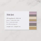 Carte de visite à la mode de conception de rayures (Dos)