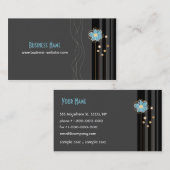 Carte de visite à la mode de conception florale (Devant / Derrière)