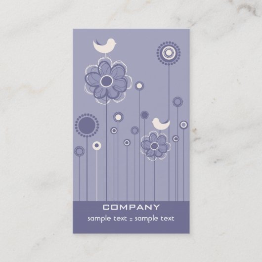 Carte de visite à la mode de conception florale (Devant)